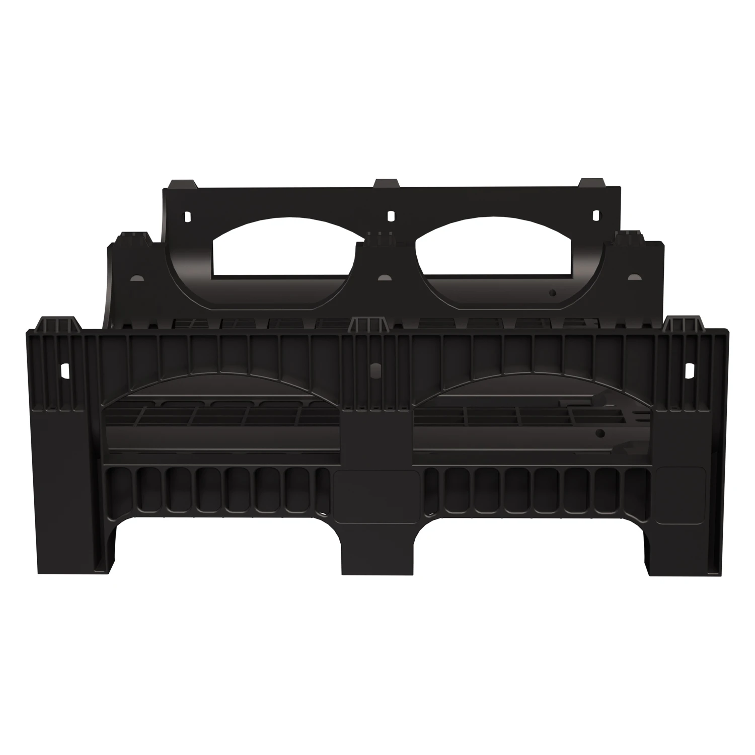 Купить пластиковый паллет bottlerack 1200х1000х380 мм чёрный эко перфорированный на ножках с бортиком для бутылей оптом - код товара 8-000000048