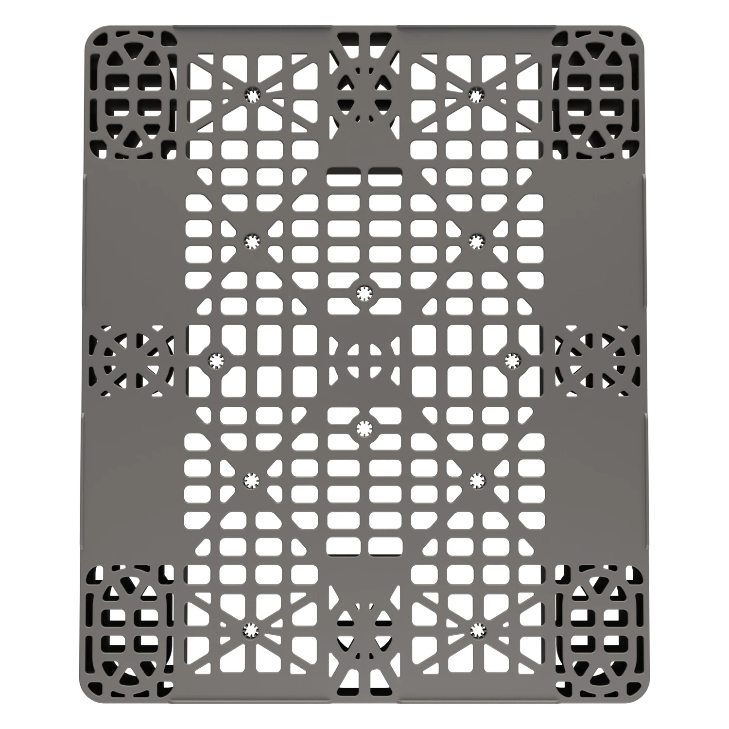 Цена Пластиковый паллет 1200x1000x150 мм серый перфорированный на 2 полозьях с бортиком купить - код товара 8-000000344 Купить пластиковый паллет 1200x1000x150 мм серый перфорированный на 2 полозьях с бортиком оптом - код товара 8-000000344