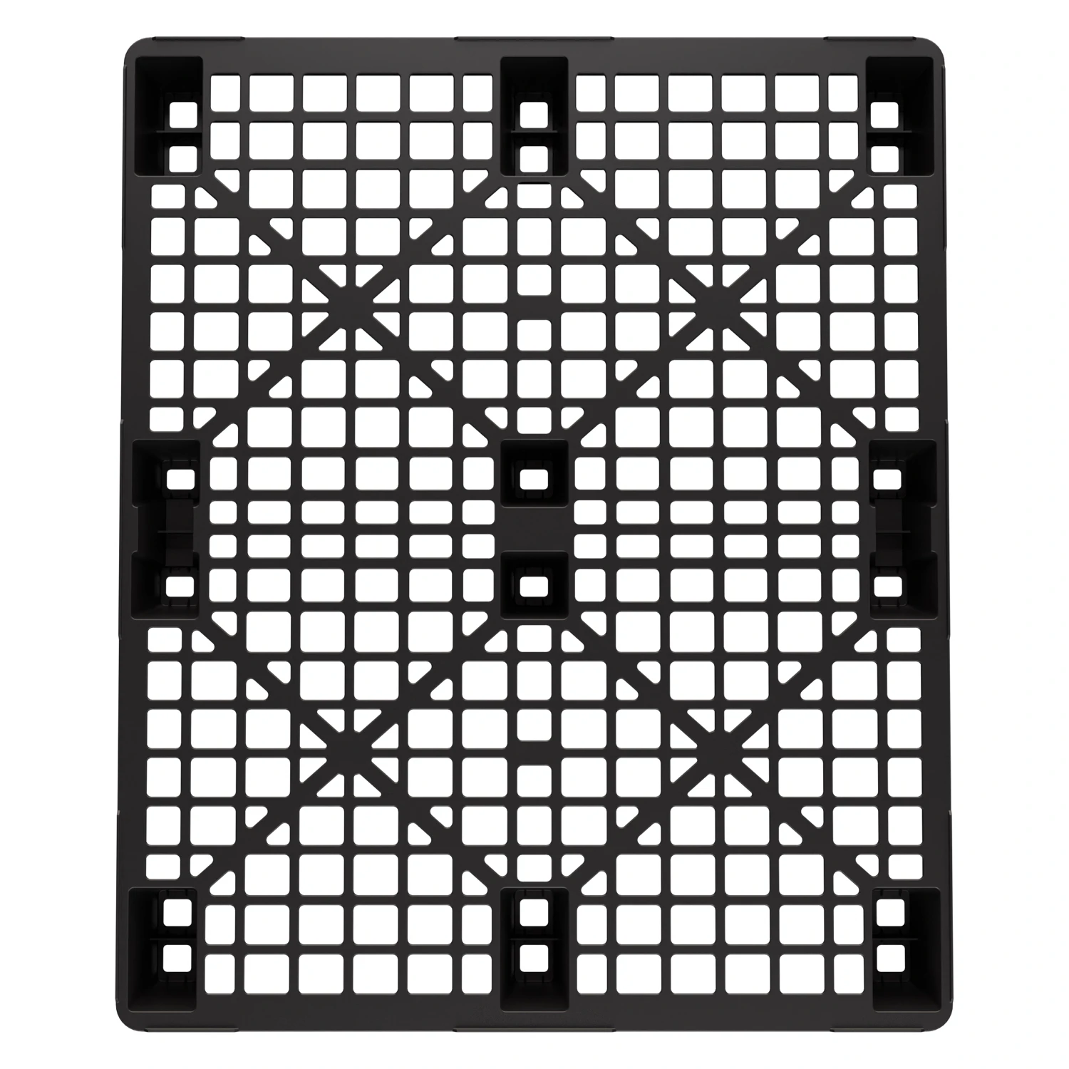 Цена Пластиковый паллет 1200x1000x135 мм чёрный ЭКО перфорированный на ножках с бортиком купить - код товара 8-000000356 Купить пластиковый паллет 1200x1000x135 мм чёрный эко перфорированный на ножках с бортиком оптом - код товара 8-000000356