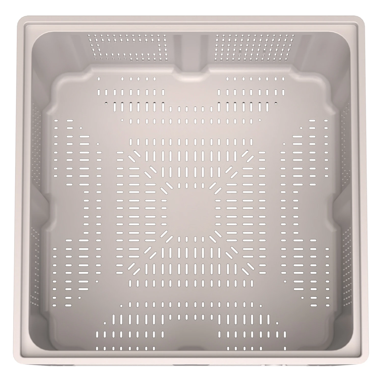 Цена Большой контейнер 1130x1130x760 мм iBOX светло-серый c перфорированными стенками и дном, на ножках купить - код товара 8-000000229 Купить большой контейнер 1130x1130x760 мм ibox светло-серый c перфорированными стенками и дном, на ножках оптом - код товара 8-000000229