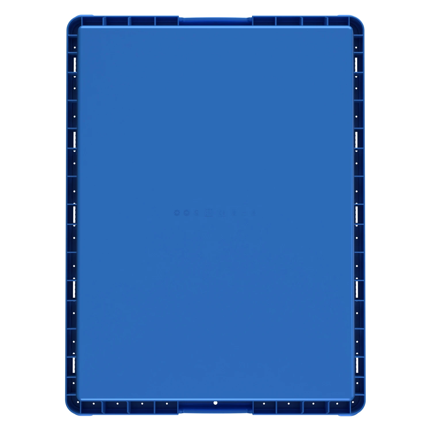 Купить вкладываемый контейнер instore kv-8632.1 800х600х320 мм голубой со сплошным дном и штабельным упором оптом - код товара 8-000000408