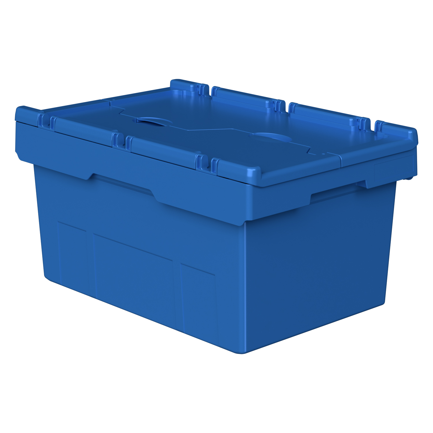 Купить вкладываемый контейнер instore kv-6427 600х400х297 мм голубой со сплошным дном и распашной крышкой оптом - код товара 8-000000406