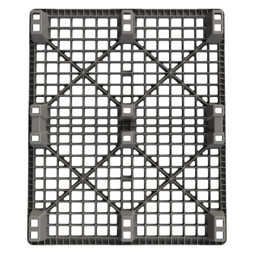Купить пластиковый паллет 1200x1000x135 мм серый перфорированный на ножках с бортиком оптом - код товара 8-000000341