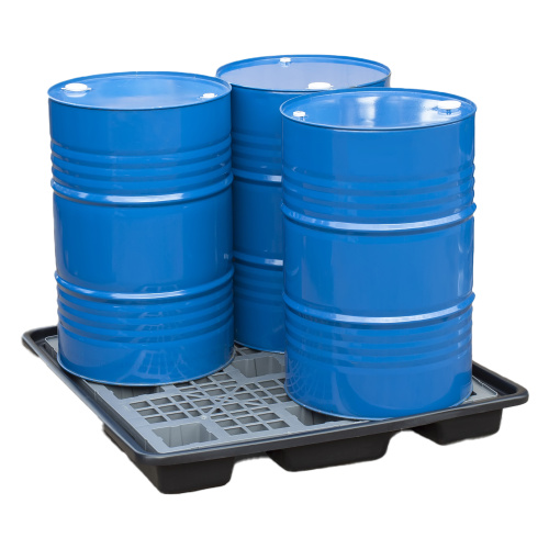 Купить сточный поддон 1276х1276х160 мм чёрный для 4 бочек оптом - код товара 8-000000377