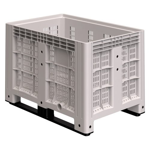 Купить большой контейнер 1200x800x800 мм ibox светло-серый c перфорированными стенками и дном, на полозьях оптом - код товара 8-000000001