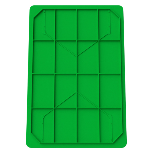 Купить пищевой ящик универсальный 600х400х259 мм салатовый эко со сплошными стенками и дном оптом - код товара 8-000000202