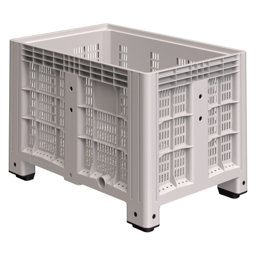 Купить большой контейнер 1200x800x800 мм ibox светло-серый c перфорированными стенками и дном, на ножках оптом - код товара 8-000000002