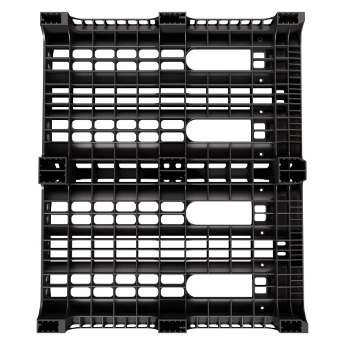 Купить пластиковый паллет bottlerack 1200х1000х380 мм чёрный эко перфорированный на ножках с бортиком для бутылей оптом - код товара 8-000000048
