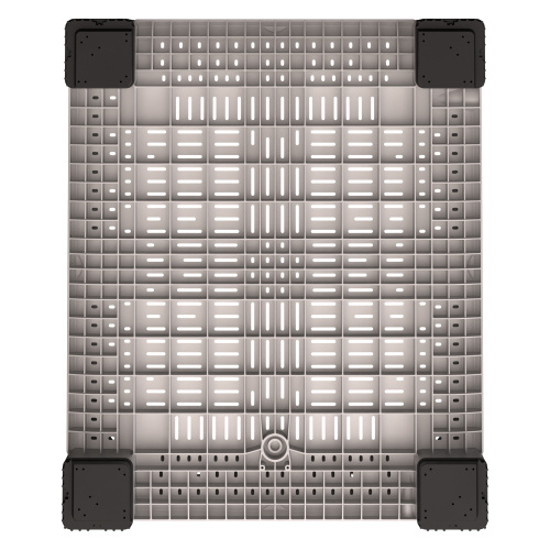 Купить большой контейнер 1200x1000x760 мм ibox светло-серый c перфорированными стенками и дном, на ножках оптом - код товара 8-000000008